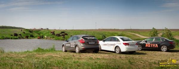 Хит-парад: сравнительный тест Chevrolet Cruze, Ford Focus и Opel Astra
